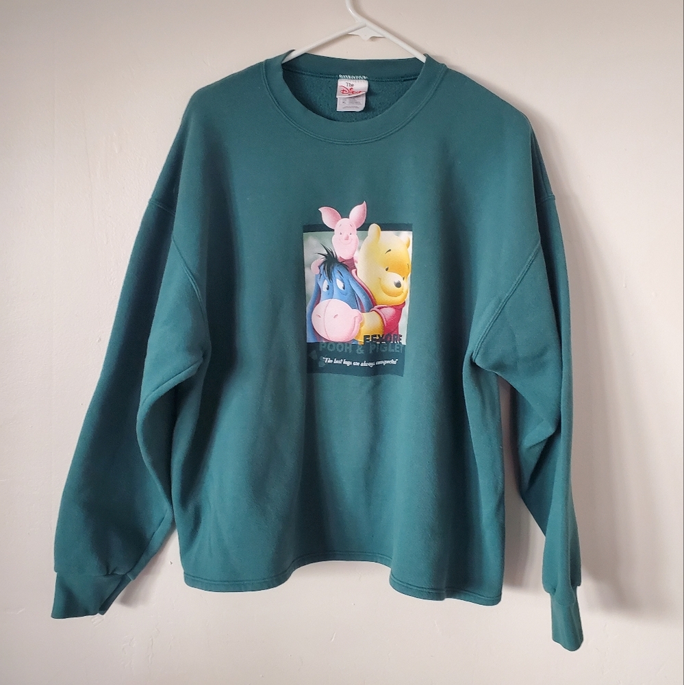 Disney Teal Winnie the Pooh & Friends Sweatshirt